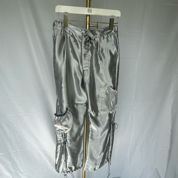 Esq silver satin pants